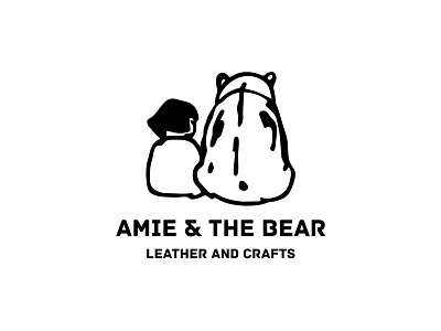 Amie & the Bear 2d bear black crafts design family illustration logo logotype sign white