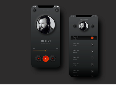 Neumorphic Music App app design illustration minimal neumorphism ui ux