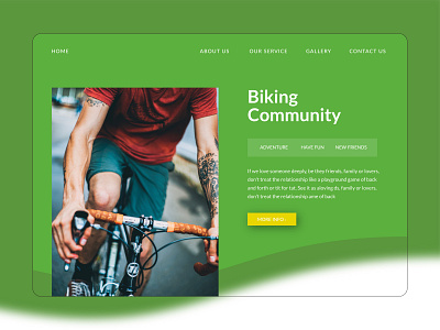 Biking Newsletter Landing Page