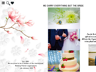Wedding WebD design first design first post graphic design illustration web web design webdesign website website design