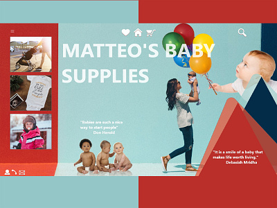 Baby Store Website Homepage