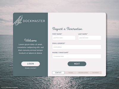 Dockmaster | Branding + Form Design dailyui dailyui 001 dailyui 002 design flat form ui vector