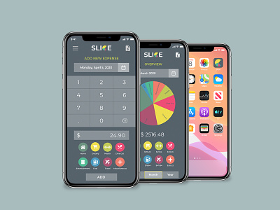 Slice | Mobile App app design app icon calculator calculator ui dailyui dailyui004 dailyui005 design ui vector