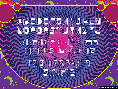 Psychedelia typeface (blue)