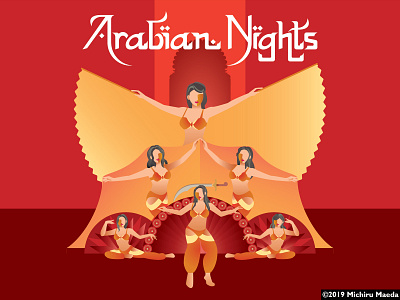 Belly dance poster template (red) dancers download font graphic design illustration mediterranean middle east poster red royalty free sensual template typography vector vectorstock