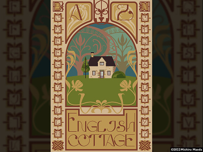 Art Nouveau inspired alphabet