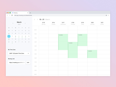 Meeting Scheduler Concept design meeting scheduler ui design ux design webapp website