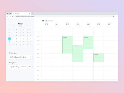 Meeting Scheduler Concept design meeting scheduler ui design ux design webapp website