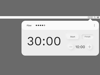 Flow.app + Soft UI design macos pomodoro time management ui design