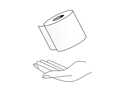 Toilet Paper figma hand illustration practice toilet paper