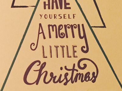 Have yourselft a Merry Little Christmas cards christmas custom type design graphic hand lettering