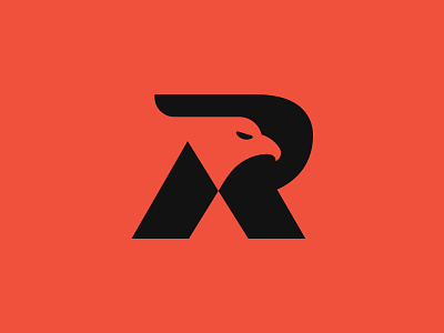 Eagle + R branding design eagle icon identity illustration logo vector