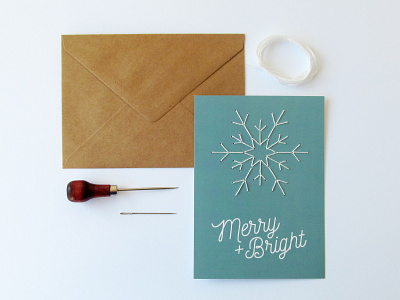 Holiday Card 2018 card embroider embroidery holiday holiday card merry christmas snowflake