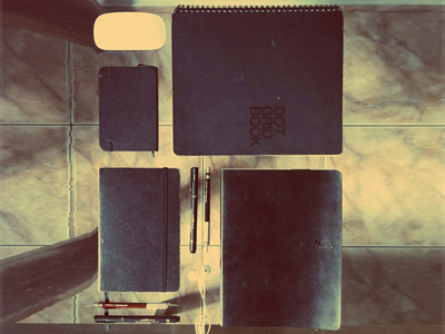 Essentials books dot grid eraser iphone macbook pc pencils sketchbooks