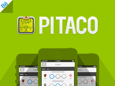 Pitaco App iOS app behance flat game interface ios play portfolio soccer ui ux