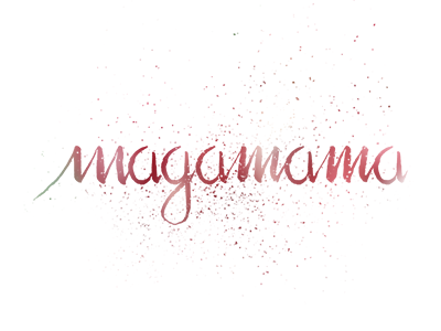 Magamama Logotype calligraphy hand made human logo logotype organic texture type typography
