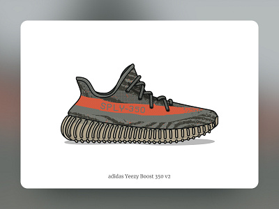 Yeezy 350 v2 adidas art boost detailed illustration illustrator sneakerhead sneakers yeezy