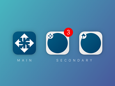 Main and Secondary App Icons android app application icons ios ipad iphone logo mobile product ui user interface