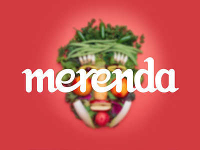 merenda logo brand branding comida escrita food handwritten letra lettering ligatura ligature logo logotipo logotype marca mark tipo tipografia type typography