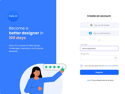 Sign up page design graphic design ui webpage