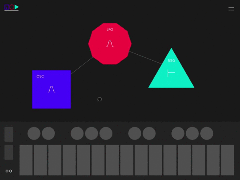 Playing with MOD animation audio browser interactive midi modular sound synth ui