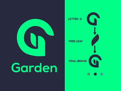 Gardening letter mark Logo design