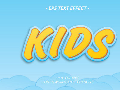 KIDS EPS TEXT EFFECT text style