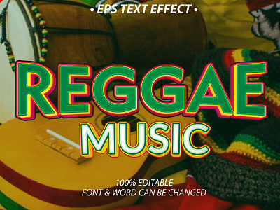 REGGAE MUSIC EPS TEXT EFFECT text style