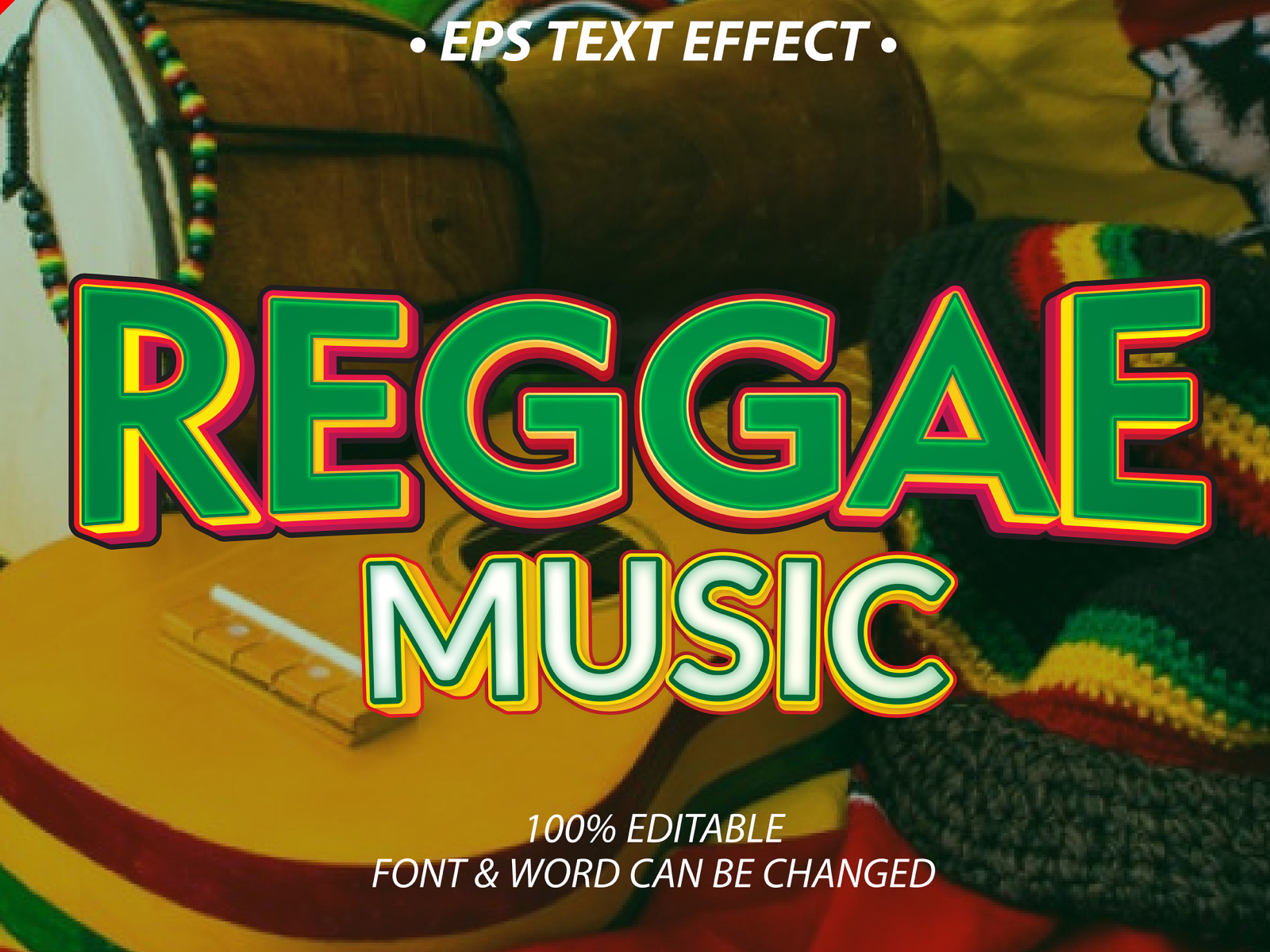 REGGAE MUSIC EPS TEXT EFFECT by Hitam Manis Project on Dribbble