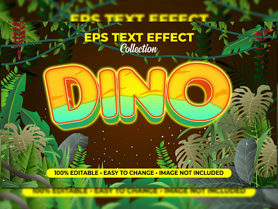 dino text effect sign
