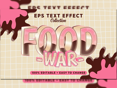 food war text effect sign