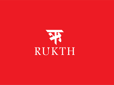 RU rukth Sanskrit + English logo branding design graphic design logo minimal vector