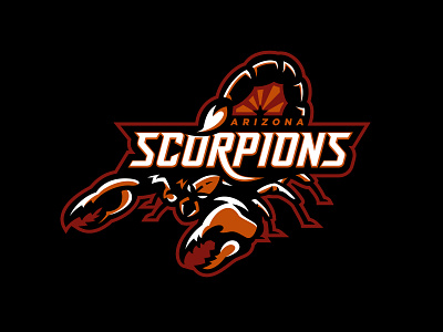 Arizona Scorpions Primary arizona desert esports esports logo esports mascot football league logo design mascot scorpions simulation sports sports logo star team