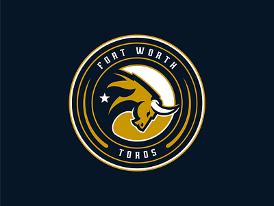 Fort Worth Toros Primary bull charge esports football fort worth gamer horns logo logo design mascot sports design sports logo star team texas toros