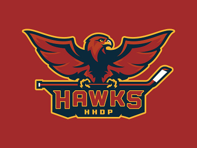 HHDP Hawks animal animal logo bird brand branding design hawk hockey league logo mascot matthew doyle prey sport logo sports spring team vector
