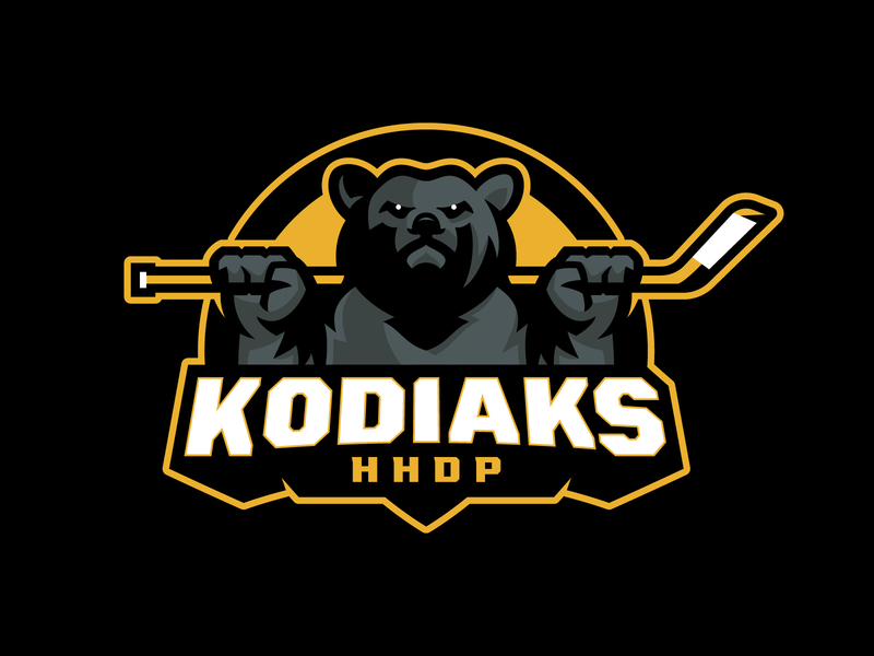 HHDP Kodiaks animal animal logo bear brand branding design grizzly hockey kids kodiak league logo mascot matthew doyle predators sport logo sports spring team vector