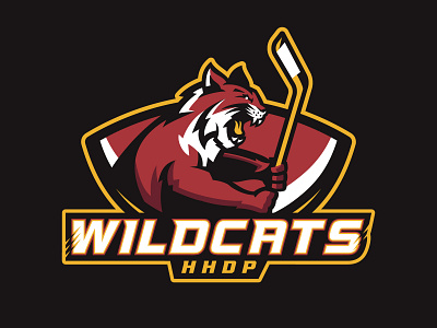 HHDP Wildcats animal brand branding cat design hockey kids league logo lynx mascot matthew doyle predators sport logo sports spring team vector wildcat