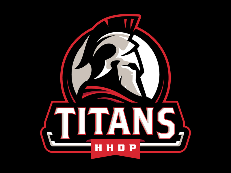 HHDP Titans battle brand branding design helmet hockey league logo mascot matthew doyle sport logo sports spring team titans vector warriors