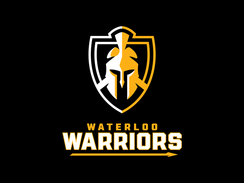 Waterloo Warriors Exploration brand branding design football helmet logo logo design mascot matthew doyle school shield spear sport logo sports sword team university vector warrior waterloo
