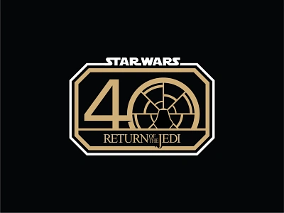 Return of the Jedi 40th Anniversary 40 anniversary badge brand brand identity branding commemorative crest design fantasy identity logo logotype scifi shield space star wars star wars art star wars day starwars