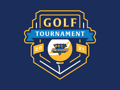 Golf Tournament basketball branding crest event golf graphic design logo logotype ribbon shield sports tournament