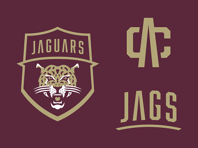 Central Alabama Jaguars alabama badge basketball big cat brand branding cat crest design illustration jaguar jaguars leopard logo mascot shield sports wildcat