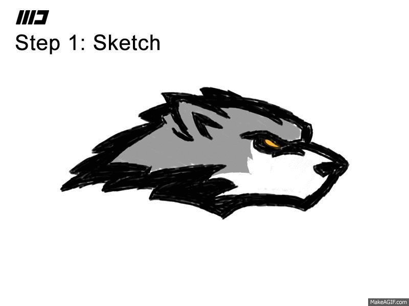 Wolves Process logo mascot matthew doyle process sport step by step wolf