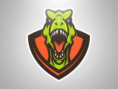 T-Rex dino dinosaur jurassic logo matthew doyle raptor sports trex vector