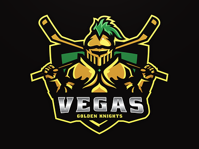 Vegas Golden Knights golden hockey knights logo mascot matthew doyle nhl sport team vector vegas