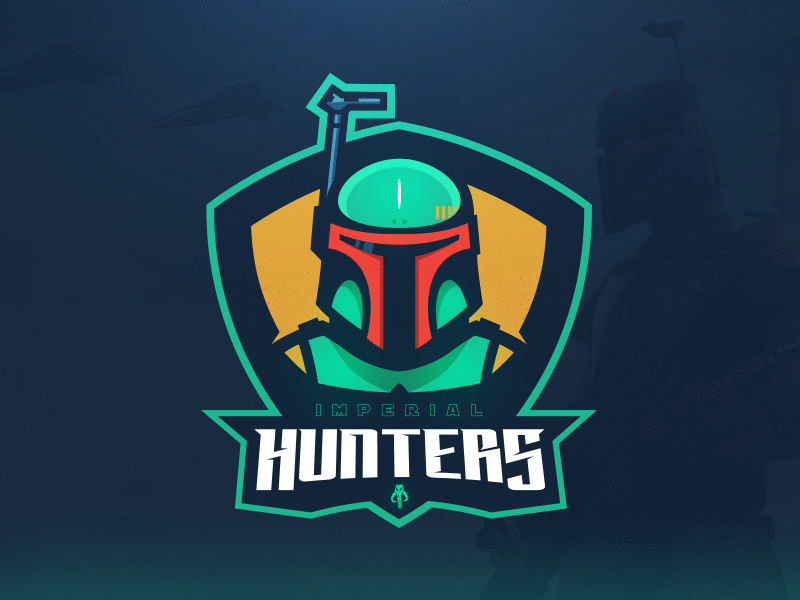 Imperial Hunters boba fett bounty hunter empire force awakens imperial logo mascot matthew doyle rogue one space sports star wars