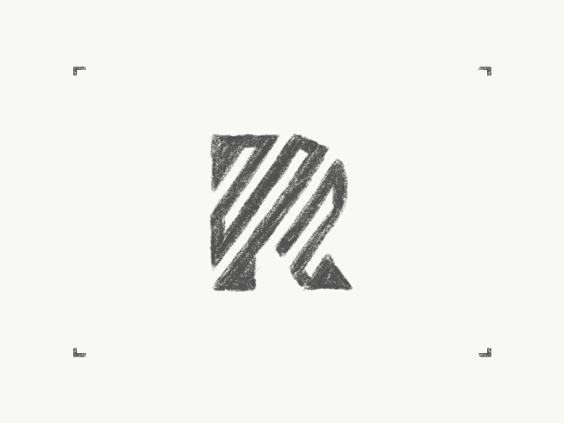 Letter R exploration design letter logo monogram r sketch type typography