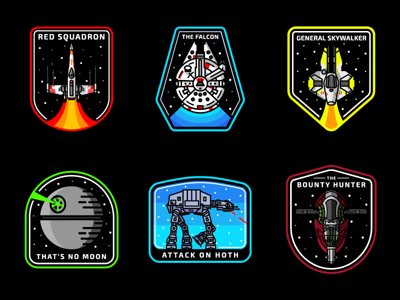 Star Wars Patches badge embroidery illustration patch pin pop culture sci fi set star wars