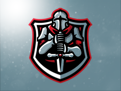 Knight Mascot Logo (For Sale) esports helmet illustration knight logo mascot matthew doyle sports sword vector