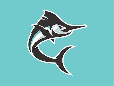 Marlins baseball fish logo marlin mascot ocean sports swordfish